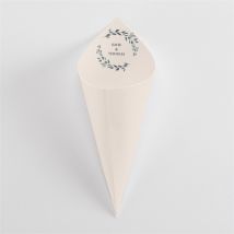Cornet confettis mariage Bel Eclat personnalisable - 14,3 cm x 14,3 cm - Monfairepart