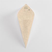 Cornet confettis mariage Billet d'avion personnalisable - 14,3 cm x 14,3 cm - Monfairepart