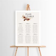 Plan de table mariage En automne personnalisable - 29,7 x 42 cm - Monfairepart