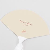 Eventail mariage Élégance Champêtre personnalisable - 20 cm x 11,6 cm - Monfairepart