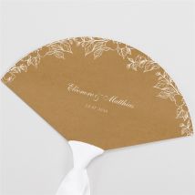 Eventail mariage Belle découverte personnalisable - 20 cm x 11,6 cm - Monfairepart