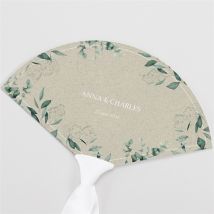 Eventail mariage Intimité personnalisable - 20 cm x 11,6 cm - Monfairepart