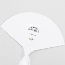 Eventail mariage Nature chic personnalisable - 20 cm x 11,6 cm - Monfairepart