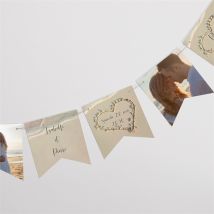 Guirlande mariage Dans le Sable personnalisable - 12 fanions recto-verso de 9,9 x 9,4 cm - Monfairepart