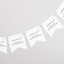 Guirlande baptême Guirlande 100% à créer personnalisable - 12 fanions recto-verso de 9,9 x 9,4 cm - Monfairepart