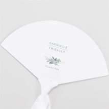 Eventail mariage Poésie d'Aquarelle initiales personnalisable - 20 cm x 11,6 cm - Monfairepart