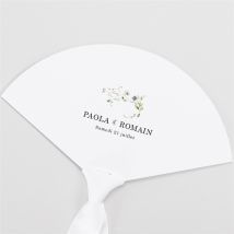 Eventail mariage Complicité personnalisable - 20 cm x 11,6 cm - Monfairepart