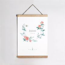 Affiche naissance Printemps personnalisable - 29,7 x 42 cm - Monfairepart