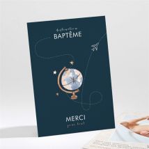 Remerciement baptême Mon Passeport Bapteme personnalisable - Couleur Bleu - 9,5 x 13,8 cm - Monfairepart
