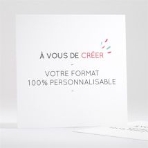 Remerciement communion Invitation cérémonie vierge personnalisable - Couleur Blanc - 13,5 x 13,5 cm - Monfairepart
