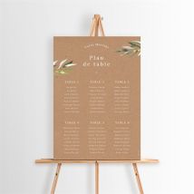 Plan de table mariage Provençal personnalisable - 29,7 x 42 cm - Monfairepart
