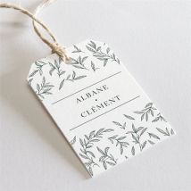 Etiquette mariage Toi c'est Moi personnalisable - Couleur Vert - 4 x 6 cm - Monfairepart