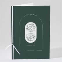 Livret de messe mariage Toi c'est Moi personnalisable - Couleur Vert - 15,2 x 21,5 cm - Monfairepart