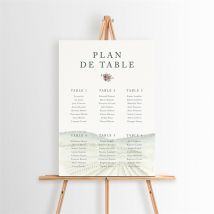 Plan de table mariage Vigne personnalisable - 29,7 x 42 cm - Monfairepart