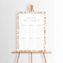 Plan de table mariage Passionnément personnalisable - 29,7 x 42 cm - Monfairepart