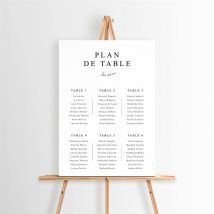Plan de table mariage Lavande personnalisable - 29,7 x 42 cm - Monfairepart