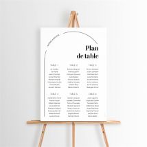 Plan de table mariage Tendance personnalisable - 29,7 x 42 cm - Monfairepart