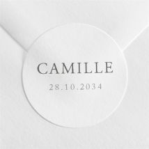 Sticker naissance Le photomaton personnalisable - Couleur Blanc - 4 cm - Monfairepart