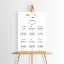 Plan de table mariage Gatsby personnalisable - 29,7 x 42 cm - Monfairepart