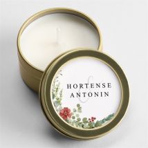 Bougie mariage Douce subtilité or personnalisable - 5 cm et 2,5 cm de hauteur - Monfairepart