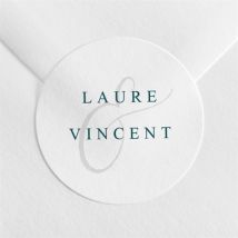 Sticker mariage Hivernal personnalisable - Couleur Blanc - 4 cm - Monfairepart
