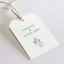 Etiquette mariage C'est noël ! personnalisable - Couleur Vert et Blanc - 4 x 6 cm - Monfairepart