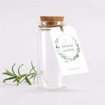 Mignonnette mariage Sacré étiquette personnalisable - 3,7 cm de diamètre et 8 cm de hauteur - Monfairepart