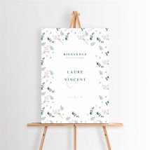 Panneau bienvenue Hivernal personnalisable - 29,7 x 42 cm - Monfairepart