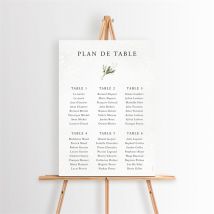 Plan de table mariage Couronne d'hiver personnalisable - 29,7 x 42 cm - Monfairepart