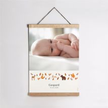 Affiche naissance Renard et Animaux personnalisable - 29,7 x 42 cm - Monfairepart