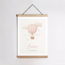 Affiche naissance Une montgolfière personnalisable - 29,7 x 42 cm - Monfairepart