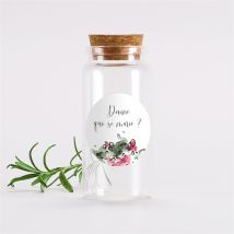 Mignonnette mariage Jolie Devinette sticker personnalisable - 3,7 cm de diamètre et 8 cm de hauteur - Monfairepart