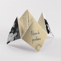 Invitation anniversaire de mariage 20 ans de bonheur cocotte personnalisable - Couleur Beige et Marron/Kraft - 20,9 x 20,9 cm - Monfairepart
