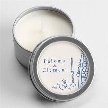 Bougie mariage Dolce vita argent personnalisable - 5 cm, 2,5 cm de hauteur - Monfairepart