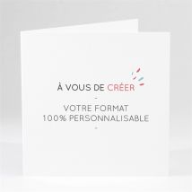 Carte de voeux Voeux 100% à créer plié 2023 - Blanc - Monfairepart