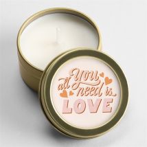 Bougie mariage Hippie or personnalisable - 5 cm et 2,5 cm de hauteur - Monfairepart