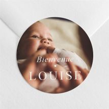 Sticker naissance Arche personnalisable - Couleur Blanc - 4 cm - Monfairepart