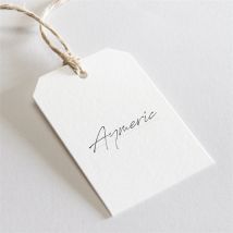 Marque-place mariage Création vierge étiquette personnalisable - Couleur Blanc - 4 x 6 cm - Monfairepart