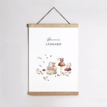 Affiche naissance Champignons personnalisable - 29,7 x 42 cm - Monfairepart