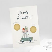 Carte annonce grossesse Je suis en route