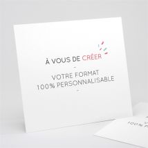 Carte de remerciement décès Annonce décès grand carré personnalisable - Couleur Blanc - 15 x 14 cm - Monfairepart