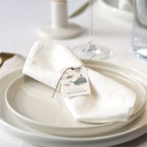 Rond de serviette baptême Farandole marine personnalisable - 4 x 6 cm - Monfairepart