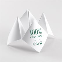 Faire-part naissance A créer origami personnalisable - Couleur Blanc - 20,9 x 20,9 cm - Monfairepart