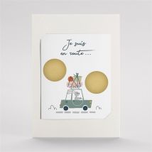 Carte annonce grossesse Je suis en route duo