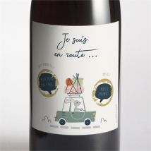 Étiquette bouteille annonce grossesse Je suis en route