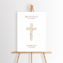 Panneau bienvenue Florilège personnalisable - 29,7 x 42 cm - Monfairepart