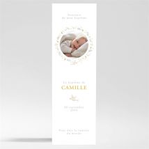 Signet baptême Vers le Beau magnet personnalisable - Couleur Jaune, Blanc et Gris - 5,4 x 19,4 cm - Monfairepart