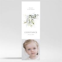 Signet baptême En Lumière Magnet personnalisable - Couleur Vert et Blanc - 5,4 x 19,4 cm - Monfairepart