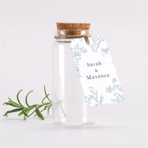 Boîte de dragées mariage Jouy exclusif Mignonnette personnalisable - Couleur Bleu et Blanc - 3,7 cm de diamètre et 8 cm de hauteur - Monfairepart