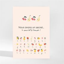 Carte annonce grossesse Rébus magnet
